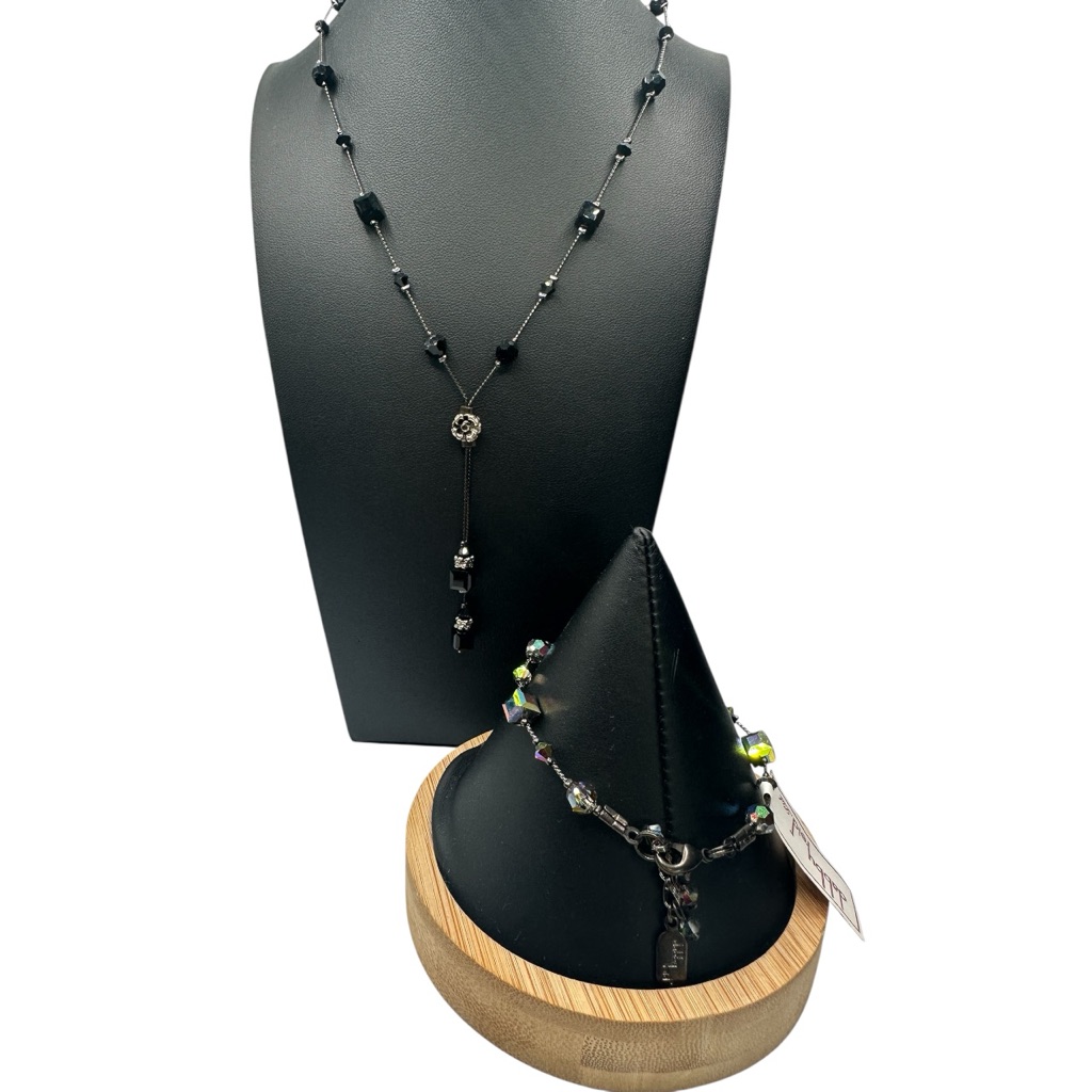 Nwt Dabby Reid Hand Crafted Jewelry Necklace Bracelet (Mismatched Set) Ab Dainty
